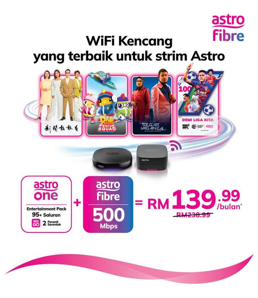 Astro Fibre Bundle WiFi Kencang 500Mbps